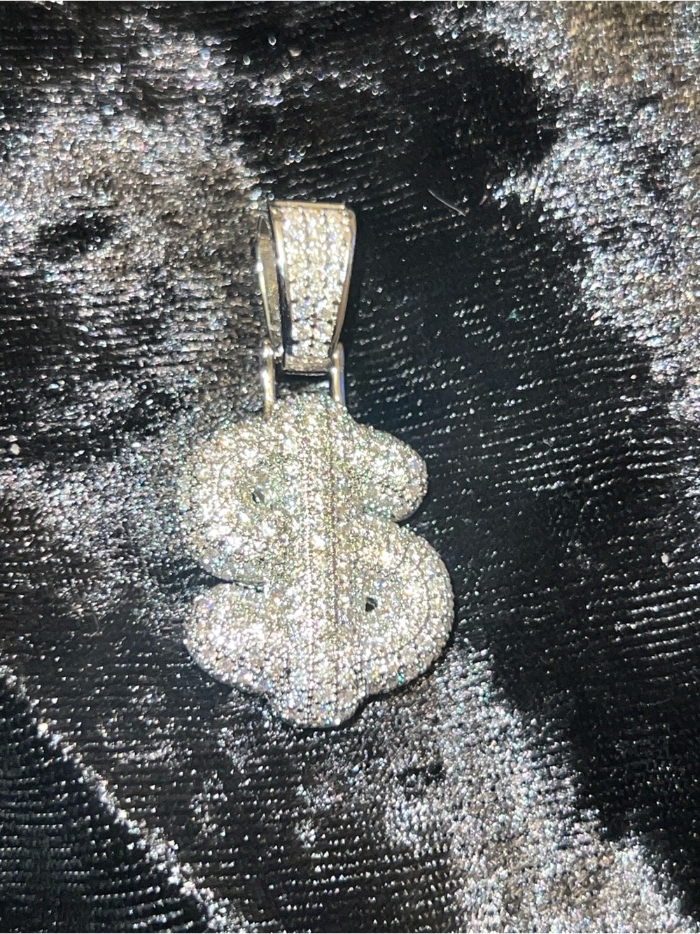 Silver Dollar Sign Pendant